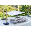 PURPLE LEAF Patio Dining Set Luxury Modern Conversation Set Aluminum Large Rectangle Dining Table and Chairs - 3 of 4
