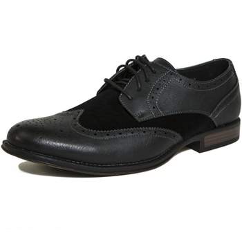 Alpine Swiss Zurich Mens Wing Tip Oxfords Two Tone Brogue Medallion Dress Shoes