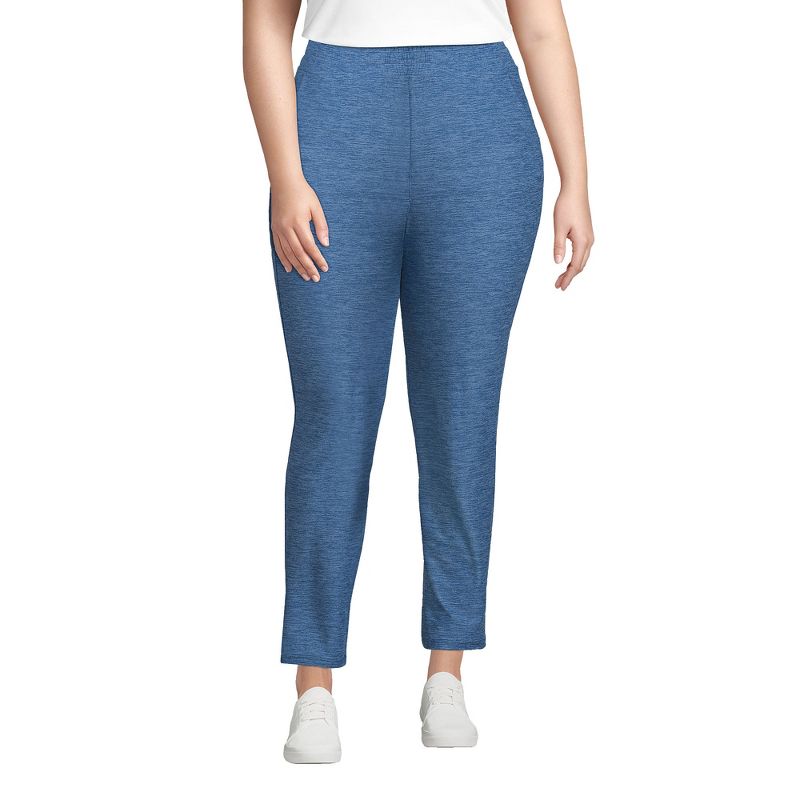 Lands' End Women's Active High Rise Soft Performance Refined Tapered Ankle Pants, 1 of 6
