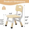 Kids Chairs - 3-Level Height Adjustable Plastic Chairs with Non-Slip Pads (2-Pack) - 4 of 4