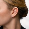 Pompeii3 1/2Ct Lab Created Pink Diamond Halo Screw Back Studs Rose Gold Earrings - 4 of 4