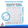 Filter King 25x28x2 Air Filter | 12-PACK | MERV 8 HVAC Pleated A/C Furnace Filters | MADE IN USA | Actual Size: 24.5 x 27.5 x 1.75" - 2 of 4