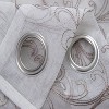 RT Designers Collection Kimberly Embroidery Doily Grommet Sheer Curtain Panel Pair Taupe - 4 of 4