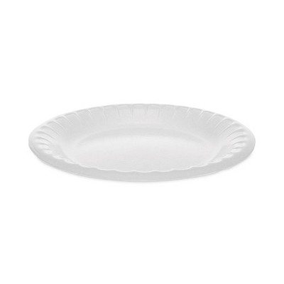Pactiv Evergreen Placesetter Deluxe Laminated Foam Dinnerware, Plate, 6" dia, White, 1,000/Carton