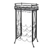 vidaXL Wine Rack with Glass Holder for 9 Bottles Metal - 2 of 4