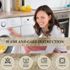 Kitchen Curtains 30 Inches Long White Window Curtains Waterproof Curtains for Bathroom Window Waffle Weave Textured Tier Curtains, 30"×30", Set of 2 - 4 of 4