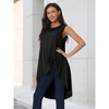 INSPIRE CHIC Women's High Low Hem Sleeveless Crew Neck Dressy Casual Shirts 2 Packs - 3 of 4