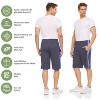 Mens Moisture Wicking Athletic Basketball & Gym Workout Shorts with Pockets Multipack, Up to 3XL, Pack of 5 - 3 of 4
