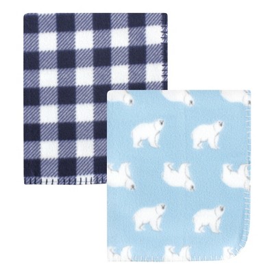 Hudson Baby Infant Boy Fleece Blankets, Polar Bear, One Size