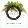 Acekool 24-Inch Spring Peony Wreath with  Sign, Farmhouse Door & Wall Decor, Lush Greenery and White Berry Accents for Porch, Patio, or Garden - 2 of 4