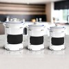 American Atelier Vintage Chalkboard Canister Ceramic Jars w/ Lids, 3-Piece Set, Blue, 20, 42, And 64-ounce Capacity - 4 of 4