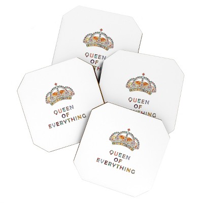 Bianca Green Queen of Everything Set of 4 Coasters - Deny Designs