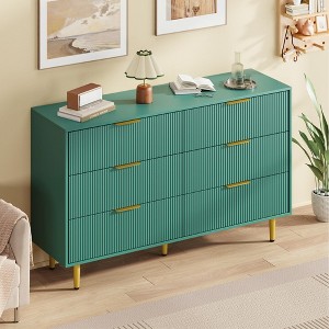 6/5/3 Drawer Dresser for Bedroom,  Wood Chest of Drawers, Fluted Dresser - 1 of 4