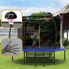 Whisen Outdoor Pumpkin Trampoline with Safety Enclosure Net, Foam Padded Poles, W-Shaped Legs, Balance Bars - 4 of 4