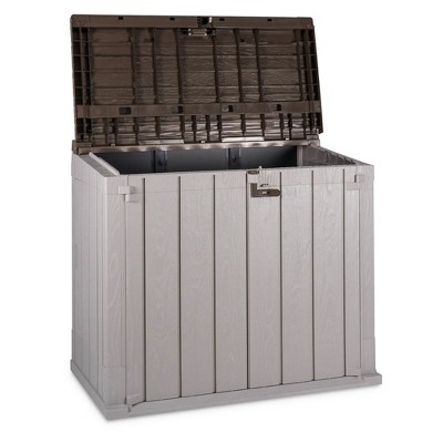 Gray All Weather Outdoor Storage Shed Cabinet