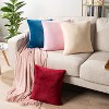 PAVILIA Set of 2 Throw Pillow Covers, Decorative Velvet Square Cushion Cases for Bed Sofa Couch Bedroom Living Room - 3 of 4