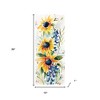 HomeRoots 36" White Yellow And Blue Sunflowers Solid Wood Porch Sign - 3 of 4