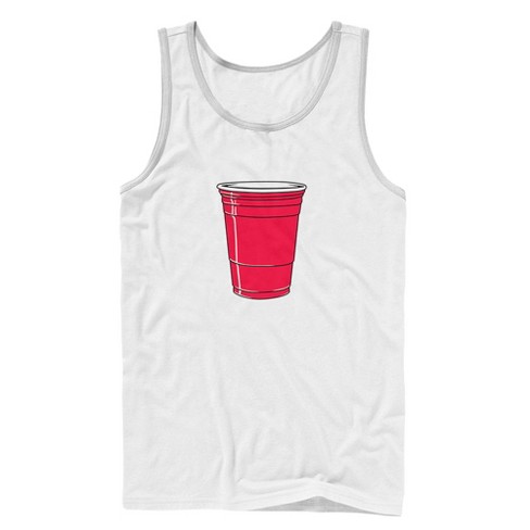 Men's Lost Gods Red Cup Tank Top - White - Medium : Target