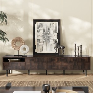 78.7" Mid Century Modern TV Stand for 85 Inch TV,Media Console with Storage Cabinets & Drawer for Living Room-Baofuwish - 1 of 4