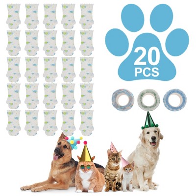 Unique Bargains Dog Disposable Foot Covers 5 Set 20 Pcs