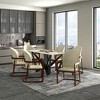 LeisureMod Modern Solid Wood Frame Dining Chair Upholstered in Leather Svelta Series - 2 of 4