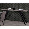 Acacia Wood Live Edge Console Table with Angled Metal Legs and Contemporary Style - 2 of 4