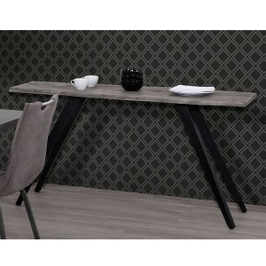 Acacia Wood and Metal Console Table with Live Edge Top and Angled Legs and FSC-Certified Wood - 1 of 4