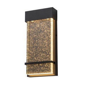 LLHZSY 11 4/5" Dimmable LED Outdoor Wall Lantern Sconce with Bubble Crystal - 1 of 4