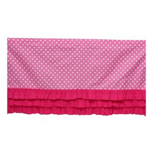 Bacati - MixNMatch Pink Frills on Bottom Crib/Toddler ruffles/skirt - 1 of 4