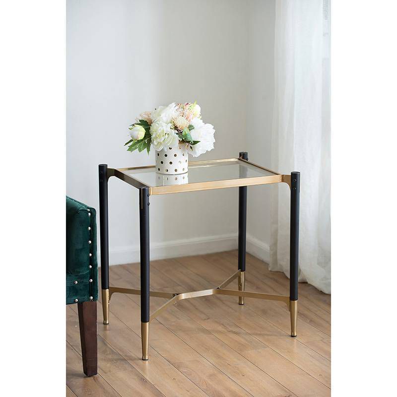 Park View Rectangle Occasional Side Table Black/Gold - A&#38;B Home, 3 of 13