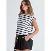 Women's Raglan Sleeve Stripe T-Shirt - Relaxed Fit Crewneck Top - 4 of 4