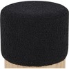 Meridian Furniture,Veranda Boucle Fabric Ottoman/Stool - 3 of 4