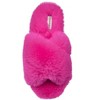 Aeropostale Women's Fuzzy Criss Cross House Slippers with Cushioned Comfort - 2 of 4