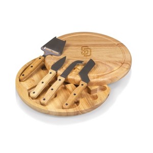 MLB San Diego Padres Circo Cheese Parawood Cutting Board & Tools Set - 1 of 3