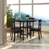 Costway 5-Piece Dining Set W/ Counter Height Round Dining Table & 4 Upholstered Chairs - 3 of 4