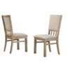 Brutus Set of 2 Reclaimed Wheat 19" Wide Contemporary Fabric Dining Chair - 4 of 4