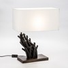 Modern Home Angled Driftwood Nautical Wooden Table Lamp - Blackwood - image 2 of 4