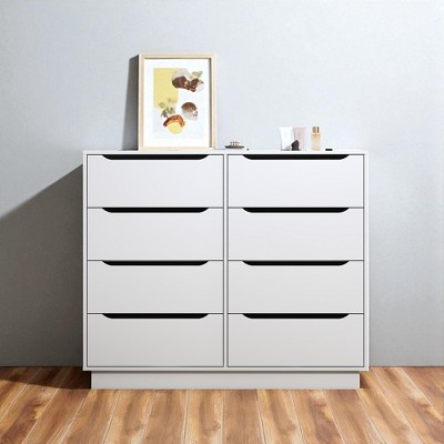 8 Drawer Dresser for Bedroom, 47.2''W Modern Long Storage Cabinet, Wooden Chest of Drawers for Clothes, TV Stand, Entryway, Closet, Living Room