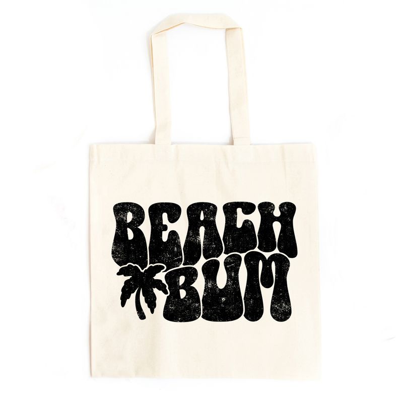 City Creek Prints Beach Bum Palm Tree Canvas Tote Bag - 15x16 - Natural, 1 of 3