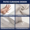 Buenhomino Deep Seat Outdoor Cushion Set 25"x22",Bench Outdoor Chair Cushion, Outdoor High Back Chair Cushion Seat Pad for Patio Furniture - 3 of 4