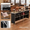 VINGLI 78" Portable Bar Table, 2-Tier Shelves, Mobile Bar Table for Events, Party, Camping, Picnic, Tradeshow, Indoor with Black Skirt - 4 of 4