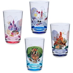 Disney Parks Joey Chou Cinderella Castle Magic Kingdom Drinkware Cup Set of 4 - 1 of 3