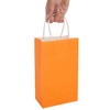 Blue Panda 25-Pack Orange Gift Bags with Handles - Small Paper Treat Bags for Birthday, Wedding, Retail (5.3x3.2x9 In) - 4 of 4