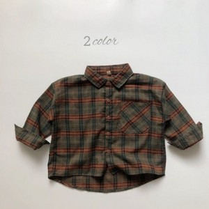 MyKids-Usa Baby Plaid Pattern Vintage Style Lapel Design Shirt - 1 of 4