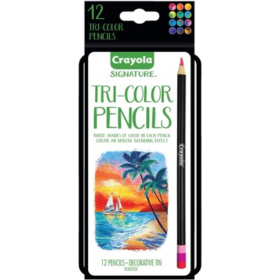 Crayola Signature Tri Color Pencils, Assorted Colors, set of 12