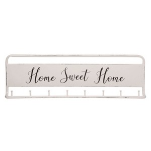 Transpac Metal 23.63" White Spring Sweet Home Hanging Rack - 1 of 2