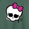 Women's - Monster High - Skull Graffiti Logo Lightweight French Terry Wide Neck Long Sleeve Shirt - 2 of 4
