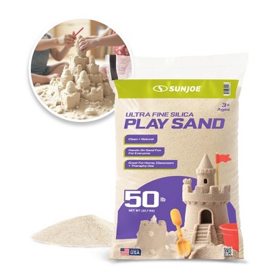 Aqua Joe Ultra Fine Silica Play Sand for Sandboxes, Sensory Tables, Gardens, Weighted Toys & Aquariums, for Molding, Digging & Sculpting, 50 Pounds