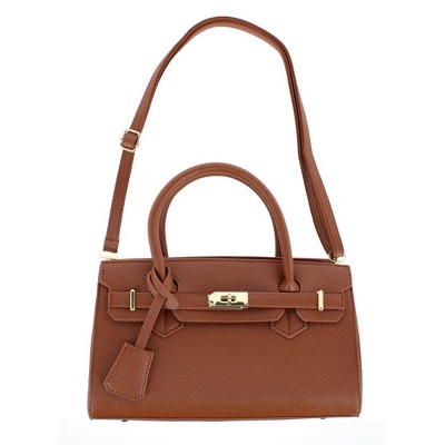 Сумки CTM Women's Pebble Grain Handbag Purse with Removable Crossbody Strap, Camel — фото 2