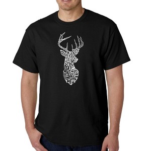 LA Pop Art Men's Word Art T-shirt - Types of Deer - 1 of 4